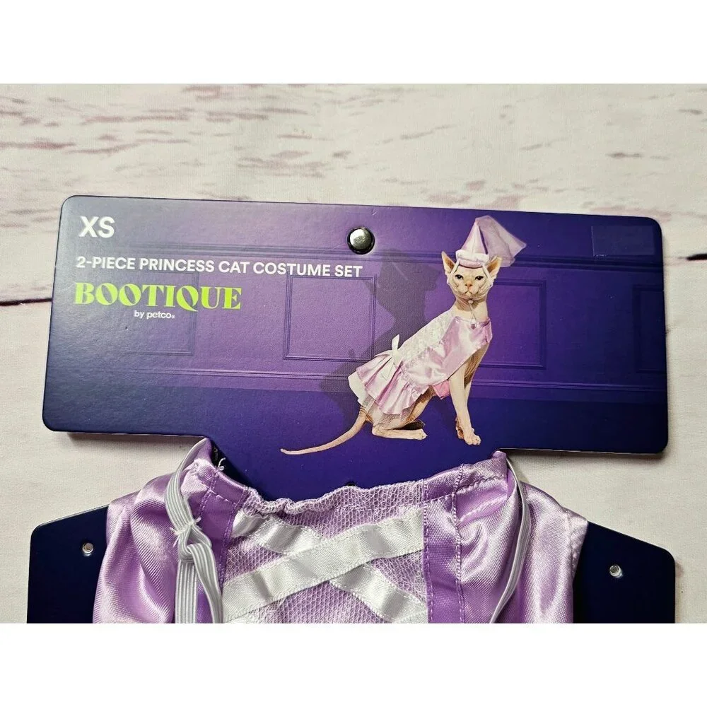 BOOTIQUE XS PURPLE PRINCESS 2 PIECE CAT COSTUME SET BRAND NEW!!
